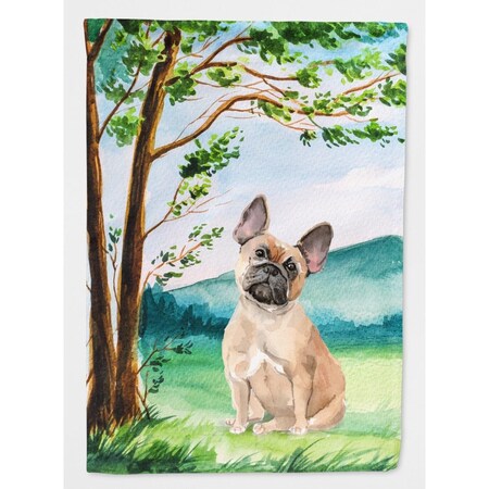 Carolines Treasures Under the Tree Fawn French Bulldog Flag Canvas House Size CK2013CHF